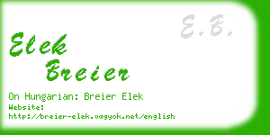 elek breier business card